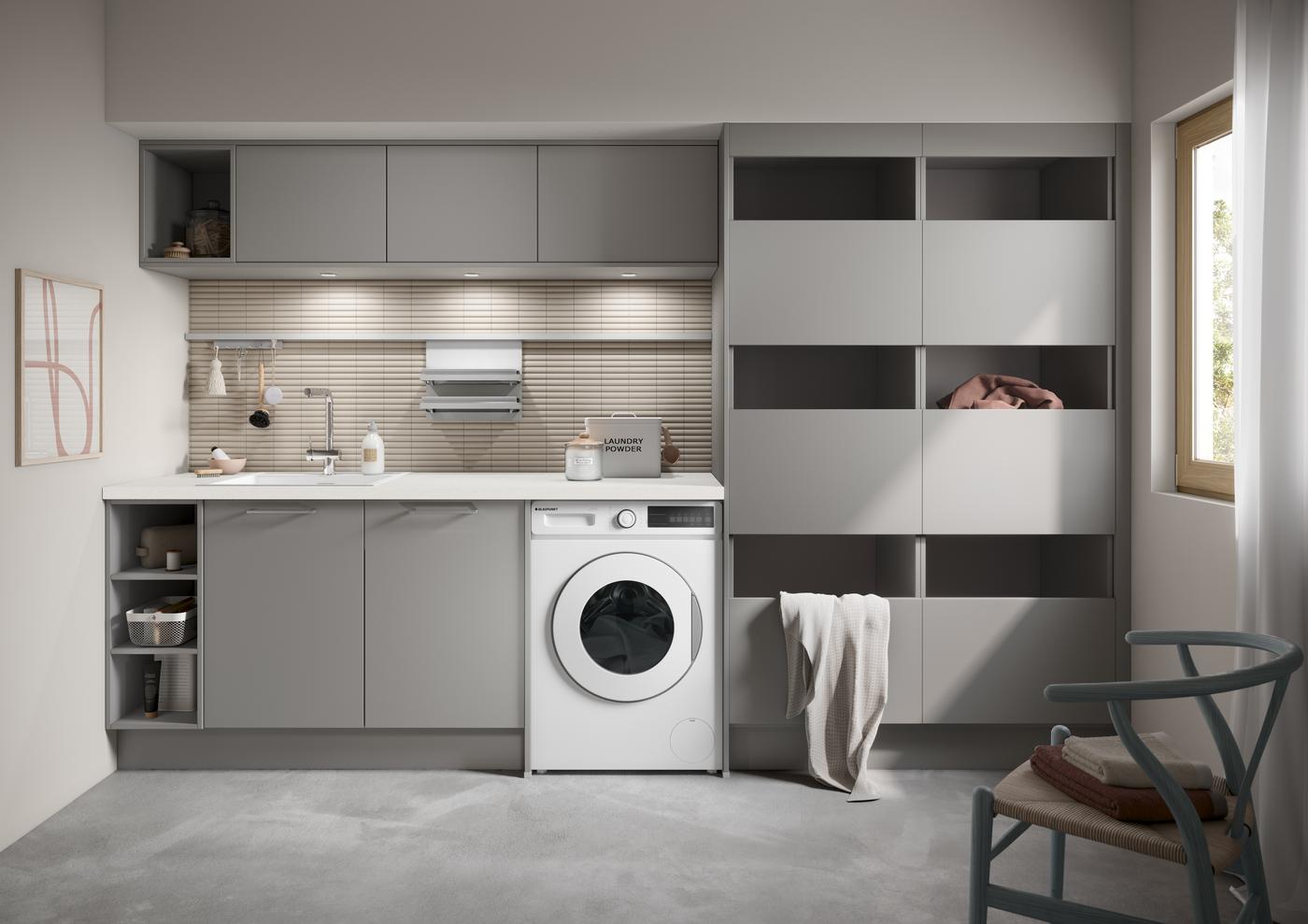 Espace buanderie UNO gris perle